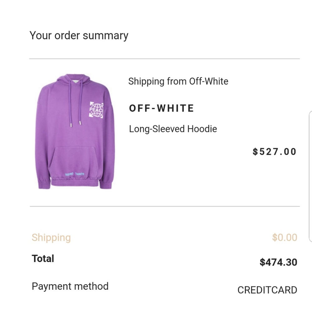 Off-White World Peace Hoodie